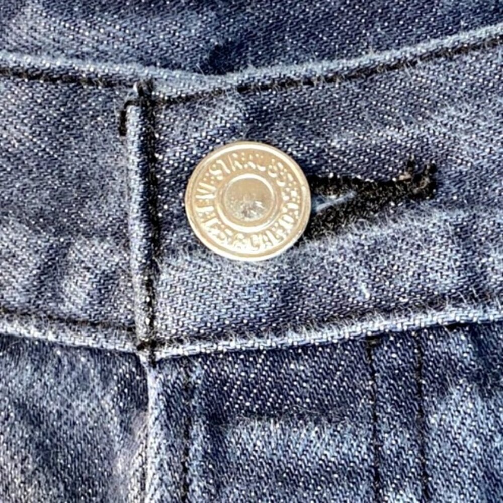 Levi's Vintage Wide Patch 501 Button Fly Original Straight Fit Faded Black Jeans - Picture 8 of 16